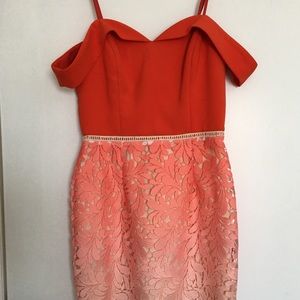 Adelyn Rae Orange Ombré Dress